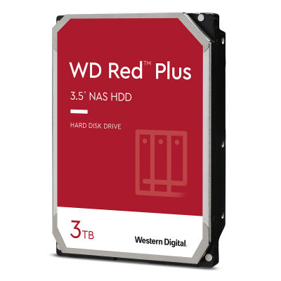 Image of Western Digital WD Red Plus 3TB 256MB 3.5 Zoll SATA 6Gb/s - interne NAS Festplatte (CMR)