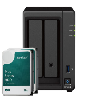 Image of Synology DS723+ 16TB Plus HDD NAS-Bundle NAS inkl. 2x 8TB Synology Plus HDD 3.5 Zoll SATA Festplatte