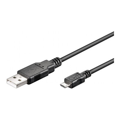 Image of Goobay 3m USB 2.0 Hi-Speed Kabel, schwarz [Stecker Typ A -> Micro-Stecker Typ B]