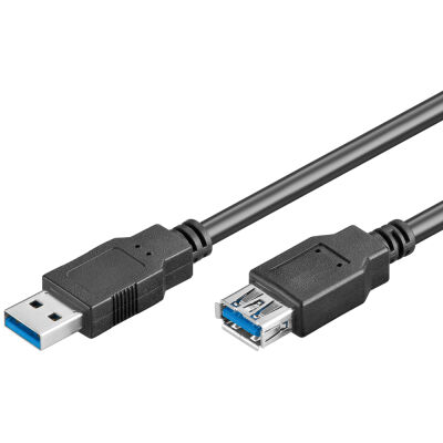 Image of Goobay 1.8m USB 3.0 SuperSpeed Verlängerungskabel, Schwarz [USB 3.0-Stecker (Typ A) > USB 3.0-Buchse (Typ A)]