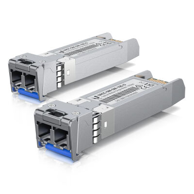 Image of 2er Pack Ubiquiti UACC-OM-SM-10G-D Transceiver-Modul SFP+, 10 Gbit/s, LC Duplex, bis zu 300 m