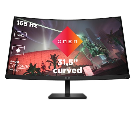 Image of HP Omen 32c Gaming Monitor - VA, QHD, 165Hz, Höhenverstellung