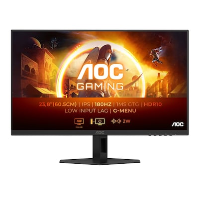 Image of AOC Gaming 24G4XE 24 Zoll FHD Monitor, 180 Hz, 1 ms, FreeSync Prem., G-Sync comp., HDR10 (1920x1080, HDMI, DisplayPort) schwarz