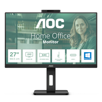 Image of AOC 24P3QW QHD Monitor - IPS, Höhenverstellung, Webcam, USB-Hub