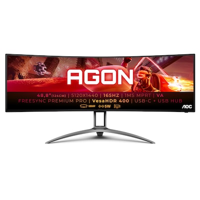 Image of AOC AG493UCX2 Gaming Monitor - FreeSync Premium Pro, 165Hz, DQHD