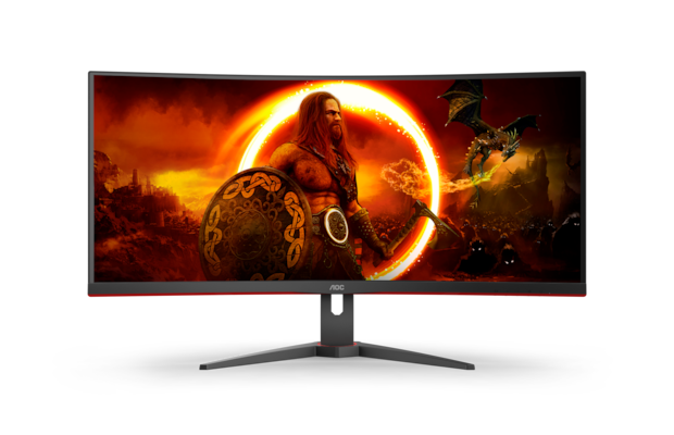 Image of AOC CU34G2XE/BK Gaming Monitor - Curved, WQHD, 144 Hz