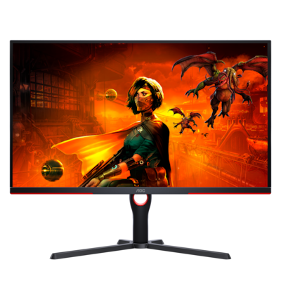 Image of AOC Gaming U32G3X 32 Zoll UHD Monitor, 144 Hz, FreeSync Pre., G-Sync comp., HDR400 (3840x2160, 1ms GtG, HDMI 2.1, DisplayPort) schwarz-rot