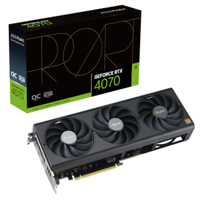 Image of ASUS ProArt GeForce RTX 4070 Grafikkarte - 12GB GDDR6X, 1x HDMI, 3x DP