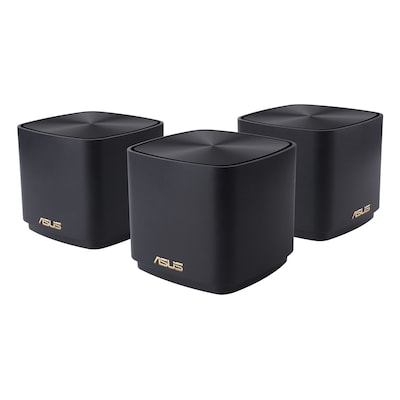 Image of ASUS ZenWiFi XD4 Plus WiFi 6 Mesh System 3er-Pack Schwarz AX1800 Dual-Band, 2x Gigabit LAN, AiMesh