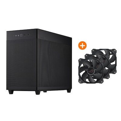 Image of ASUS Prime AP201 PC-Gehäuse + 3er-Pack ASUS ROG Strix XF 120