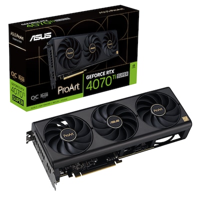 Image of ASUS ProArt GeForce RTX 4070 Ti SUPER OC Grafikkarte - 16GB GDDR6X, HDMI, 3x DP