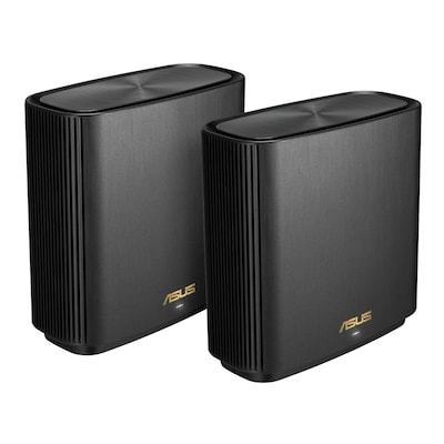 Image of ASUS ZenWiFi AX XT9 WLAN Mesh Router 2er-Pack Schwarz [WiFi 6 (802.11ax), Tri-Band, bis zu 7.800 Mbit/s]