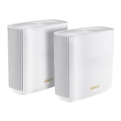 Image of ASUS ZenWiFi AX XT9 WLAN Mesh Router 2er-Pack Weiß [WiFi 6 (802.11ax), Tri-Band, bis zu 7.800 Mbit/s]