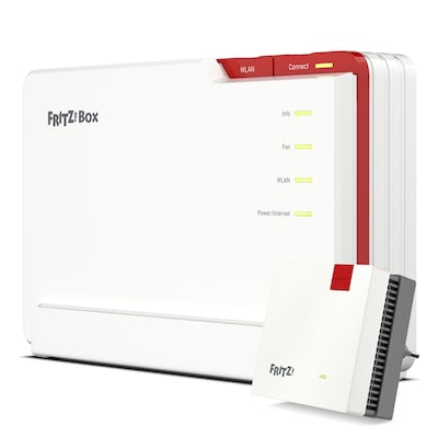 Image of AVM FRITZ!Box 5690 Pro + FRITZ!Repeater 1200 AX Bundle mit WiFi 7 Router und WiFi 6 Repeater