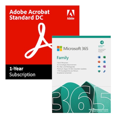 Image of Adobe Acrobat Standard | 1 Jahr | Win/Mac | inkl. Microsoft 365 Family [6 User - 12+3 Monate]