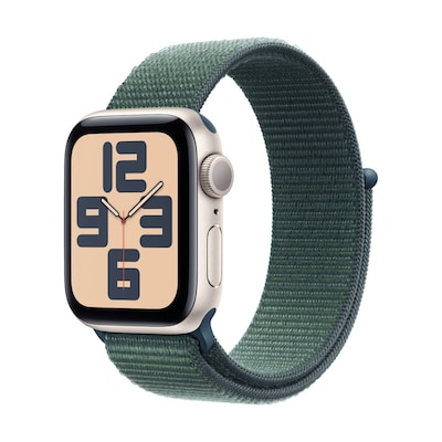 Image of Apple Watch SE (40mm) GPS mit Sport Loop polarstern/seegrün