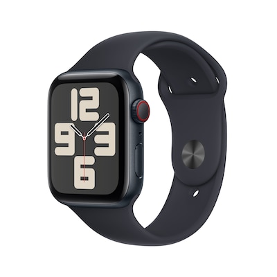 Image of Apple Watch SE (44mm) GPS+4G mit Sportarmband M/L mitternacht/mitternacht