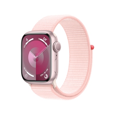 Image of Apple Watch Series 9 GPS 41mm Aluminium Rosè Sport Loop Hellrosa