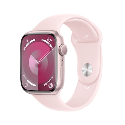 Image of Apple Watch Series 9 GPS 45mm Aluminium Rosè Sportarmband Hellrosa - M/L