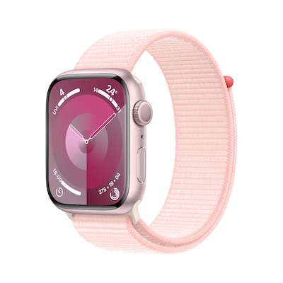 Image of Apple Watch Series 9 GPS 45mm Aluminium Rosè Sport Loop Hellrosa