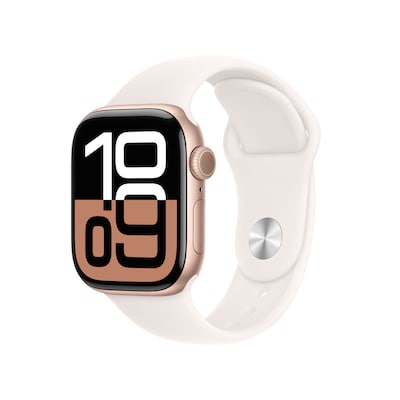 Image of Apple Watch S10 GPS 46mm Roségold Aluminium Sport Band Blassrosa M/L GPS 46mm MWWU3QF/A 2024