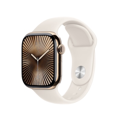 Image of Apple Watch S10 Gold Titanium Sport Band Polarstern - M/L GPS + Cellular 42mm MX073QF/A 2024