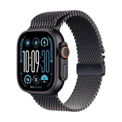 Image of Apple Watch Ultra 2 Schwarz Titanium Milanese Loop Schwarz M 2024 GPS + Cellular 49mm