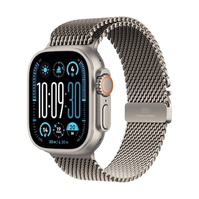 Image of Apple Watch Ultra 2 Natur Titanium Milanese Loop Natur L 2024 GPS + Cellular 49mm