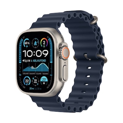 Image of Apple Watch Ultra 2 Natur Titanium Ocean Band Marine 2024 GPS + Cellular 49mm