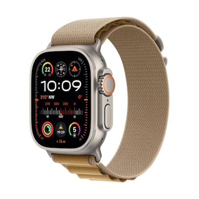 Image of Apple Watch Ultra 2 Natur Titanium Alpine Loop Mandel M 2024 GPS + Cellular 49mm