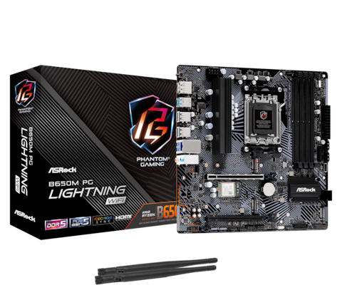 Image of ASRock B650M PG Lightning WiFi Mainboard Sockel AM5