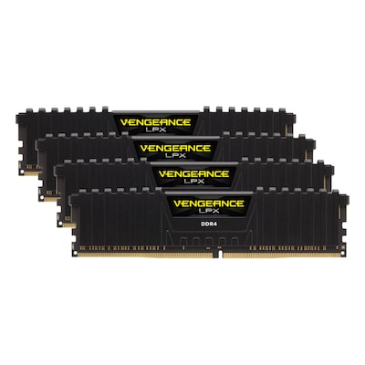 Image of Corsair Vengeance LPX Schwarz 32GB Kit (4x8GB) DDR4-2666 CL16 DIMM Arbeitsspeicher