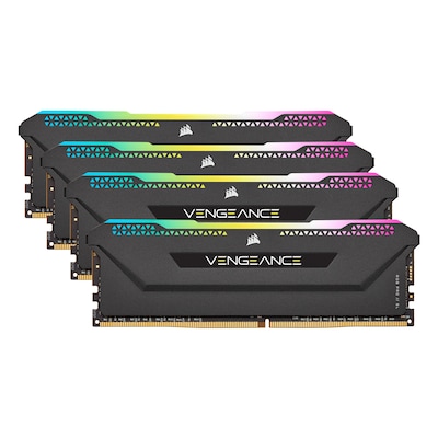 Image of Corsair Vengeance RGB Pro SL Schwarz 32GB Kit (4x8GB) DDR4-3200 CL16 DIMM Arbeitsspeicher