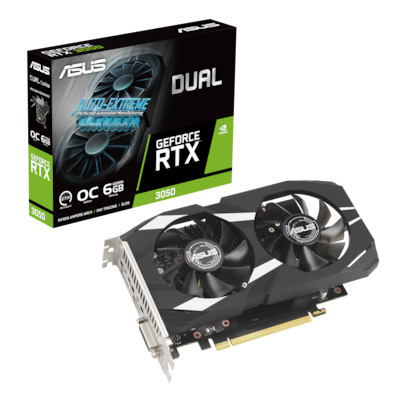 Image of ASUS Dual GeForce RTX 3050 6G OC Grafikkarte - 6GB DDR6, 3x DisplayPort/HDMI