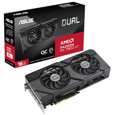 Image of ASUS Dual Radeon RX 7800 XT OC - 16GB GDDR6, HDMI, 3x DP