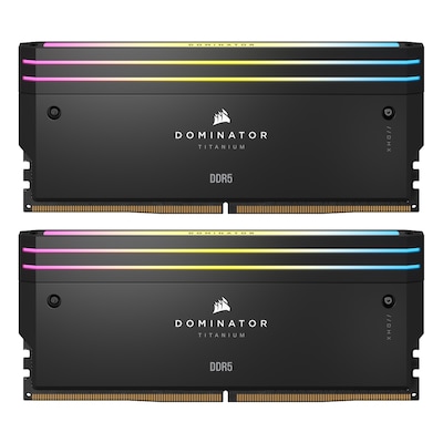 Image of Corsair Dominator Titanium Schwarz 64GB (2x32GB) DDR5-6400 XMP Arbeitsspeicher, CL32, 1.4V