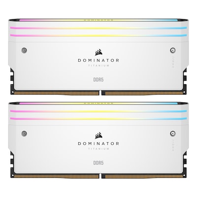 Image of Corsair Dominator Titanium Weiß 32GB (2x16GB) DDR5-6600 XMP Arbeitsspeicher, CL32, 1.4V