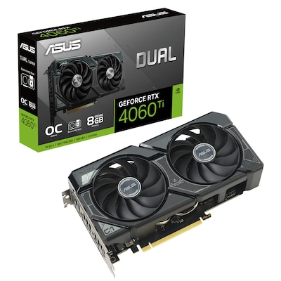 Image of ASUS Dual GeForce RTX 4060 Ti OC SSD Grafikkarte - 8GB GDDR6, 1x HDMI, 3x DP