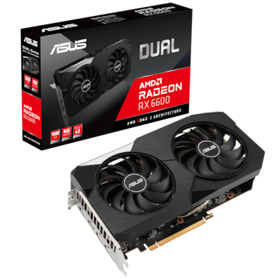 Image of ASUS Radeon RX 6600 Dual V2 Grafikkarte - 8GB GDDR6, HDMI, 3x DP