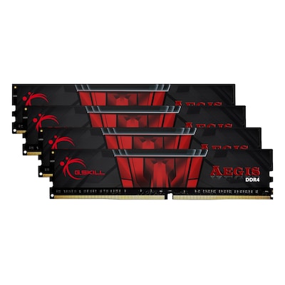 Image of G.SKILL Aegis Schwarz 64GB Kit (4x16GB) DDR4-3200 CL16 DIMM Arbeitsspeicher