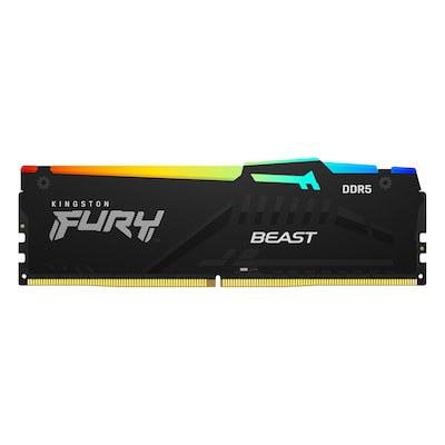 Image of Kingston FURY Beast RGB Schwarz 32GB DDR5-6000 EXPO CL36 DIMM Arbeitsspeicher