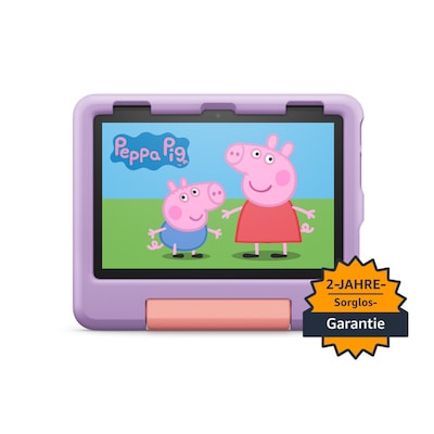 Image of Amazon Fire HD 8 Kids-Tablet (2022), violett für Kinder von 3 bis 7 Jahre, 2 Jahre Sorglos-Garantie, kindgerechte Hülle, 8-Zoll-HD-Display, 32GB