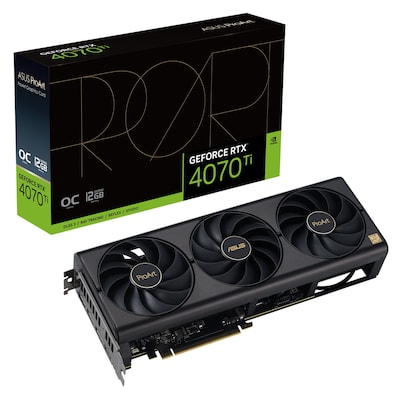 Image of ASUS ProArt GeForce RTX 4070 Ti OC Grafikkarte - 12GB GDDR6X, 2x HDMI, 3x DP