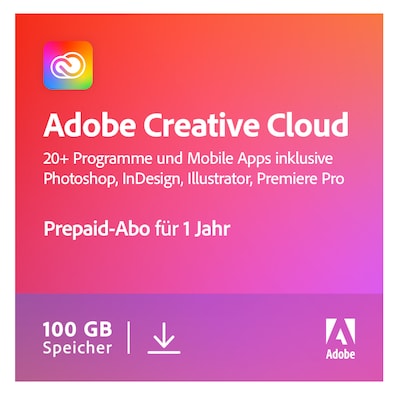 Image of Adobe Creative Cloud All Apps | 1 Jahr | 100GB | PC/Mac