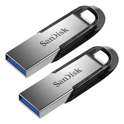 Image of 2er Pack SanDisk Ultra Flair Typ-A 128GB USB-Stick Ohne Schutzkappe, bis zu 150 MB/s, USB 3.2 Gen 1x1 (5 Gbit/s)