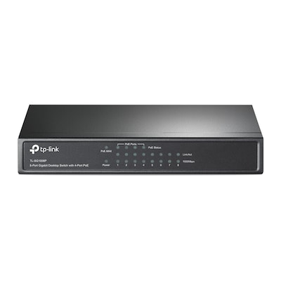 Image of TP-Link TL-SG1008P Unmanaged Switch [8x Gigabit Ethernet, 4x PoE, 55W]