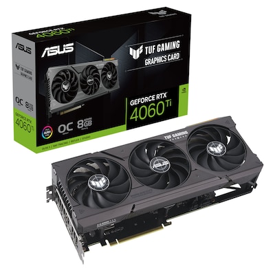 Image of ASUS TUF Gaming GeForce RTX 4060 Ti OC Grafikkarte - 8GB GDDR6, 1x HDMI, 3x DP