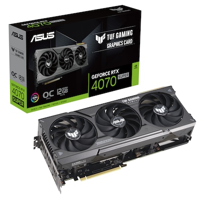 Image of ASUS TUF GeForce RTX 4070 SUPER OC Grafikkarte - 12GB GDDR6X, HDMI, 3x DP