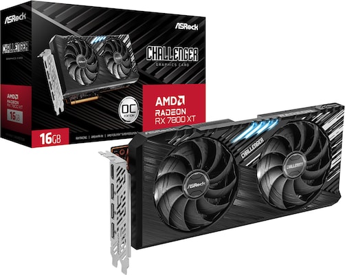 Image of ASRock Challenger Radeon RX 7800 XT OC Grafikkarte - 16GB GDDR6, 1x HDMI, 3x DP