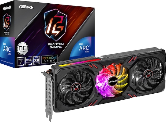 Image of ASRock Intel A770 Phantom Gaming 16GB OC Grafikkarte B-Ware 16GB GDDR6, HDMI, 3x DP